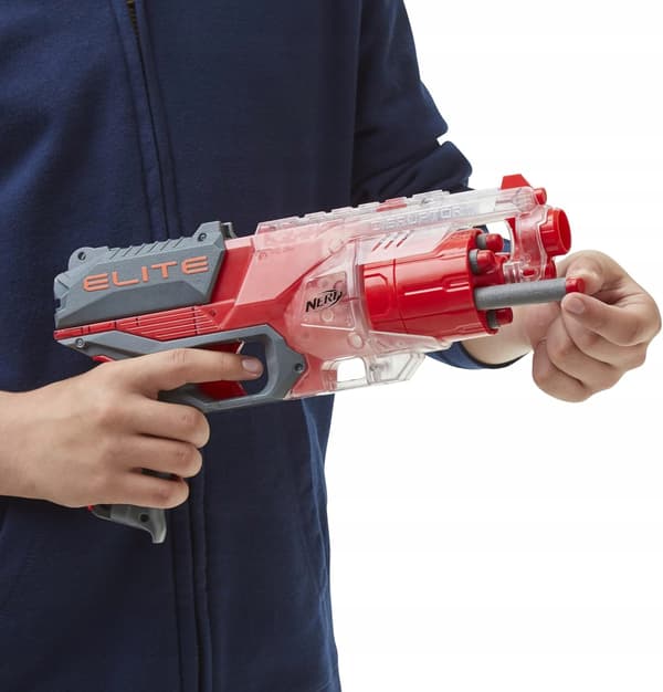 NERF N STRIKE ELITE DISRUPTOR RED BLASTER + 6 DARTS