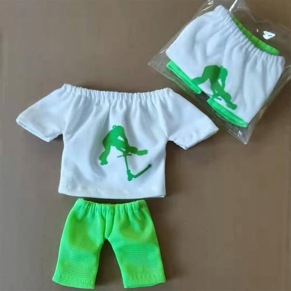 Finger Scooter Skateboard Shoe Accessory Set, Mini Scooters, Tools, Green