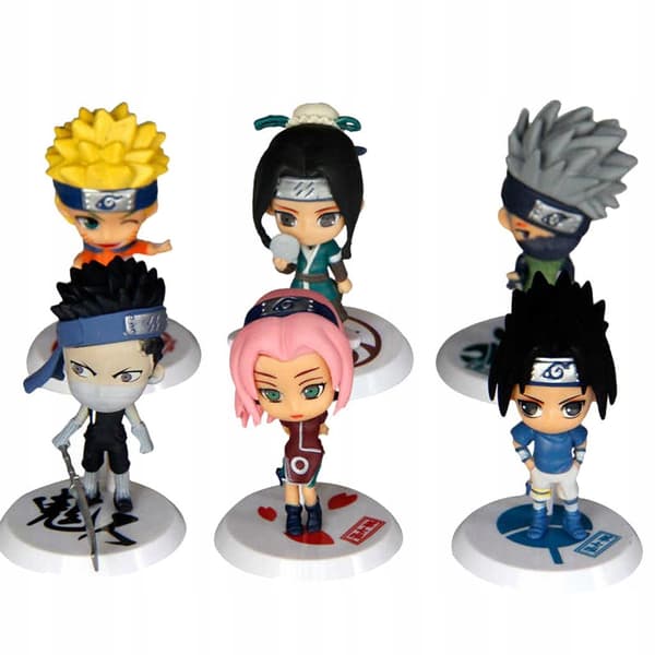 Pack of 6 Naruto Nime 7cm PVC action figures #A