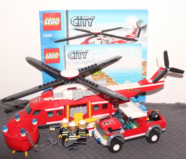 LEGO CITY TOWN 7206 SET INSTRUCTIONS: Fire Helicopter – Fire Brigade