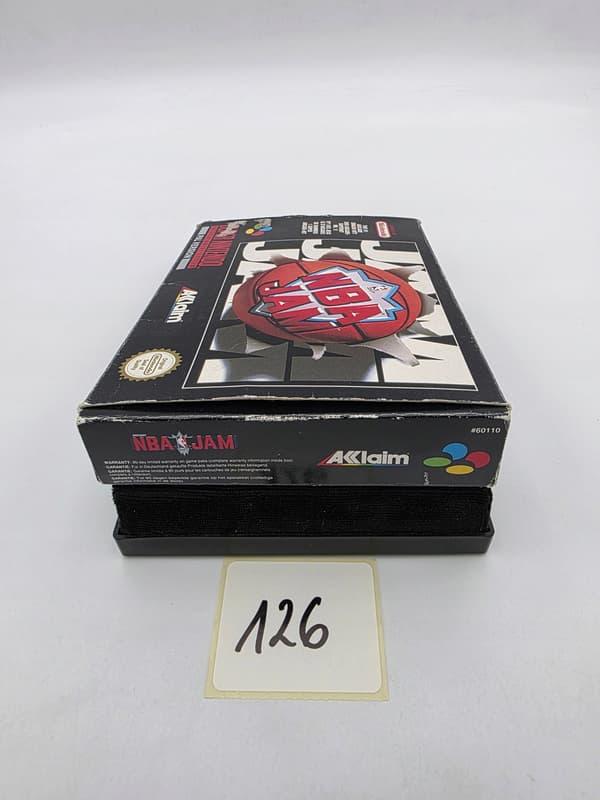 NINTENDO SNES NBA JAM PAL VERSION ORIGINAL CARDBOARD BOX