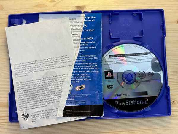HARRY POTTER QUIDDITCH WORLD CUP PS2 disc – very good+ condition