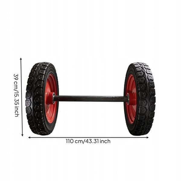 Solid rubber wheel, 110 cm, 16 in, Solid-3 cm axle