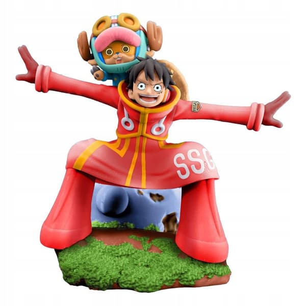 // One Piece Petitrama PVC Mini Statue Logbox Re Birth Egghead Set 9 cm