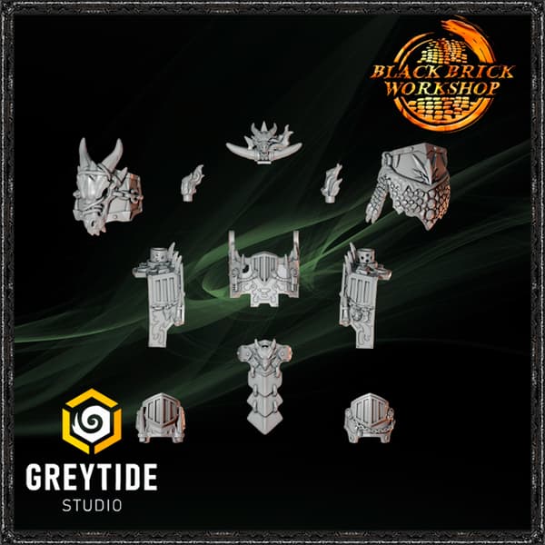 Ancient Anvil Guardians Armour Set, Pack 2 – Components for Role-Playing Games/D&D/GURPS