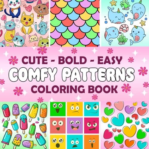 Cozy Patterns: A Bold and Easy Colouring Book for Adults and Children – Featuring