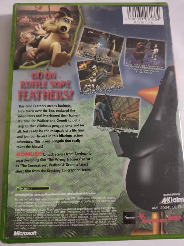 XBOX WALLACE & GROMIT PROJECT ZOO X BOX CLASSIC