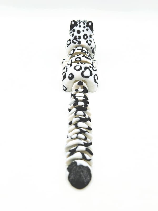 SNOW LEOPARD 3D MOVING ANTI-STRESS TOY, 25 CM