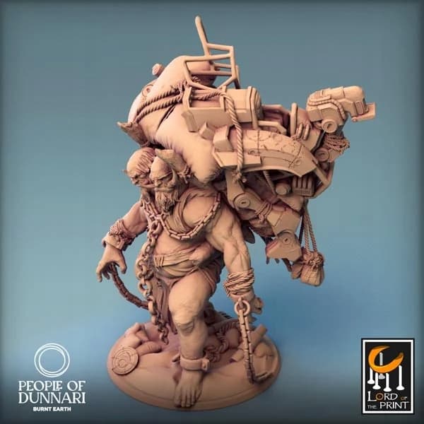 Sand Ettin with a rucksack