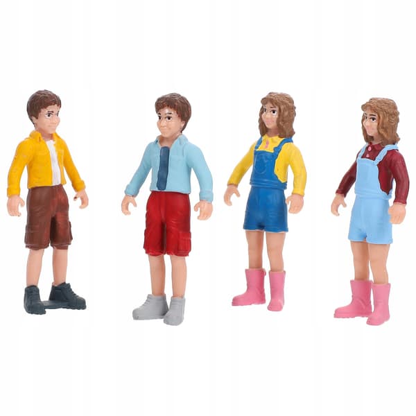 A SET OF COLOURFUL MINI FIGURINES FOR DISPLAY