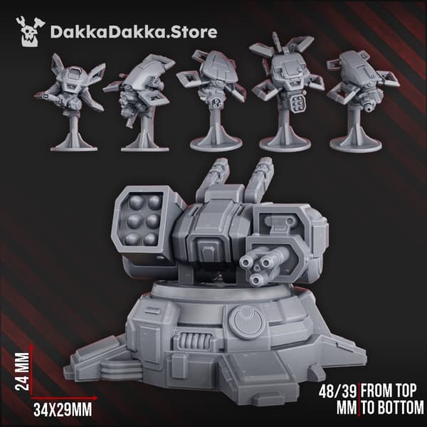 MSC Robot Planes and Turret x6 DakkaDakkaStore