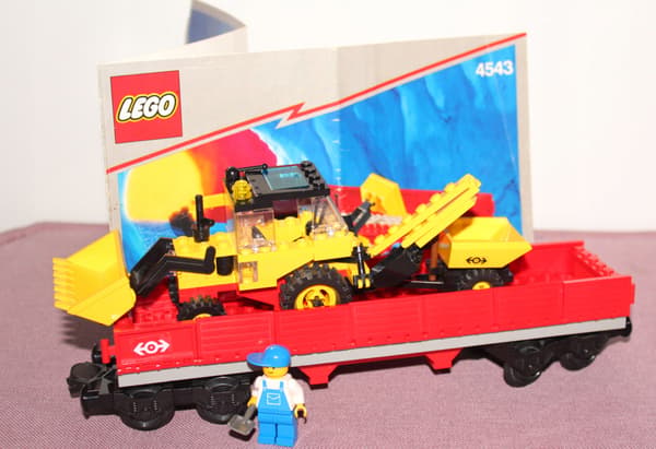 LEGO CITY TOWN TRAIN 4543 INSTRUCTIONS: Railroad Tractor Flatbed