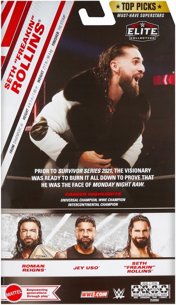 MATTEL WWE Elite Top Picks Seth Freakin’ Rollins Figure