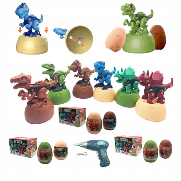 DINO DINOSAUR IN AN EGG SET – SCREW-TOGETHER DYI EGG SCREWDRIVER