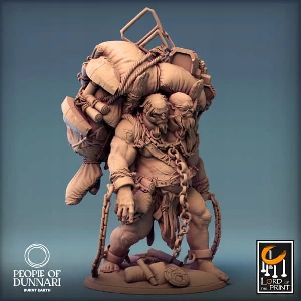 Sand Ettin with a rucksack