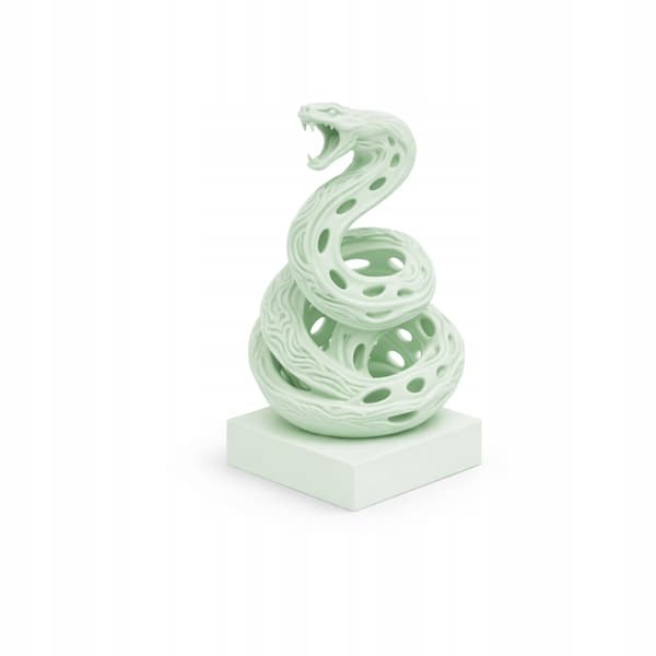 DECORATIVE COBRA FIGURINE ON A 3D OPENWORK BASE – MANY COLOURS