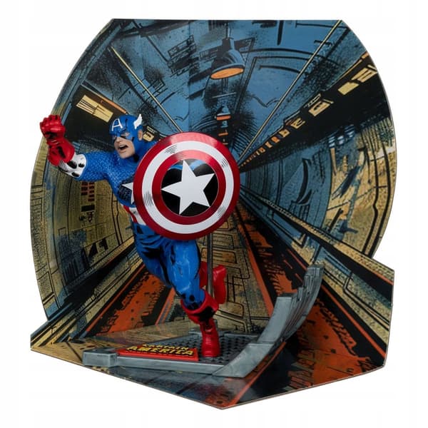 McFarlane Marvel Captain America 1:10 Scale Collectible with Scene (Capta
