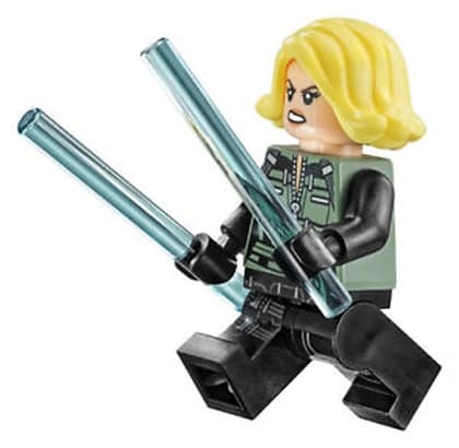 Lego minifigure @@@ BLACK WIDOW + WEAPON @@@ from 76101