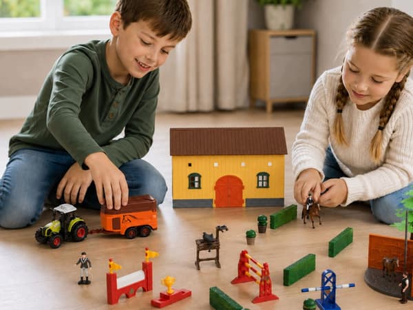 HORSE PEN SET WITH TRACTOR AND TRAILER