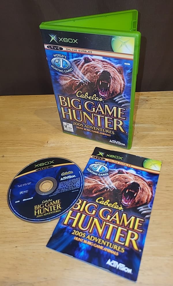 CABELAS BIG GAME HUNTER 2005 ADVENTURES – XBOX – COMPLETE SET