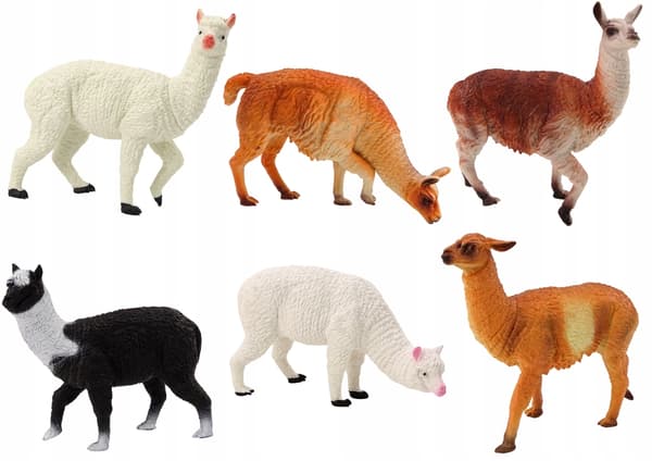 Alpaca and Llama Farm Set – 6-Piece Figurine Set (Assorted)