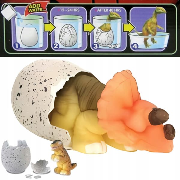 EGG: dinosaur egg – hatching, growing DINOSAUR – LARGE – AS A GIFT