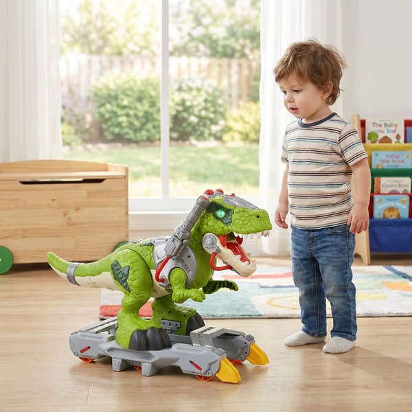 Interactive T-Rex for children: it steams, walks, roars and lights up