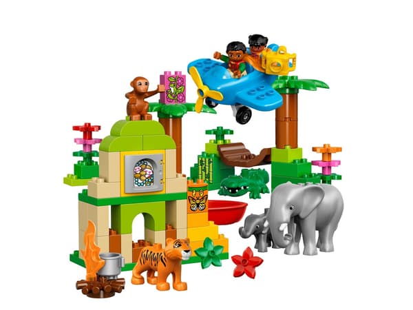 LEGO Duplo 10804 Jungle – Tropical Forest – elephant, tiger, monkey, crocodile