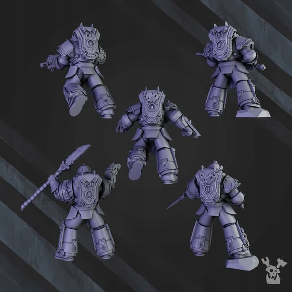 White Megalodon Clan Warriors x5 DakkaDakkaStore