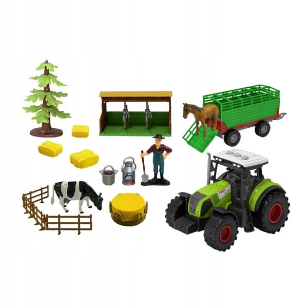 A tractor with sound and lights, featuring a sidetrack and accessories