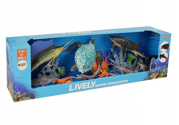 SET OF OCEANIC MARINE ANIMAL FIGURINES – MOVABLE EDUCATIONAL ELEMENTS