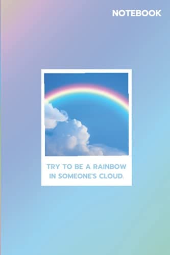 Notebook – ‘Rainbow’ picture collection: Lined Paper, 100 pages, Size (6 x 9