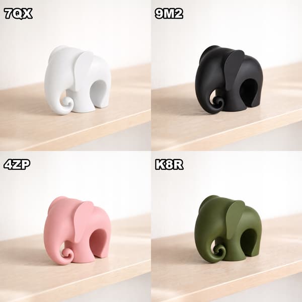DECORATIVE ELEPHANT FIGURINE – MODERN SHELF DECORATION – AVAILABLE IN MANY COLOURS