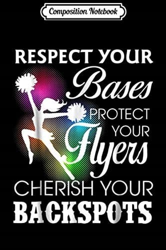 Composition Notebook: Respect Your Bases – A Funny Cheerleading Gift – Cherish Jo