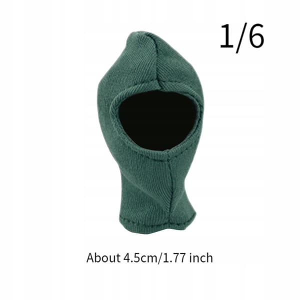 1:6 Face mask Props Pretend Play Action figure Accessory Miniature, green