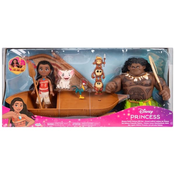 Disney Princess Moana and Maui Figure Set with Boat