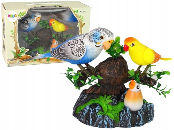 Singing Moving Parakeets – Colourful Tree
