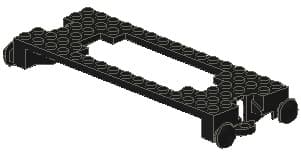 Lego 4178 Train Chassis Base, 6 x 16, Black, 1 piece