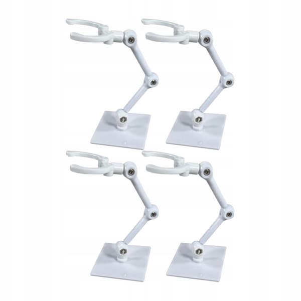 Action Base – Adjustable angle – Display stand for Anime models – 4-pack – White – 4x4cm