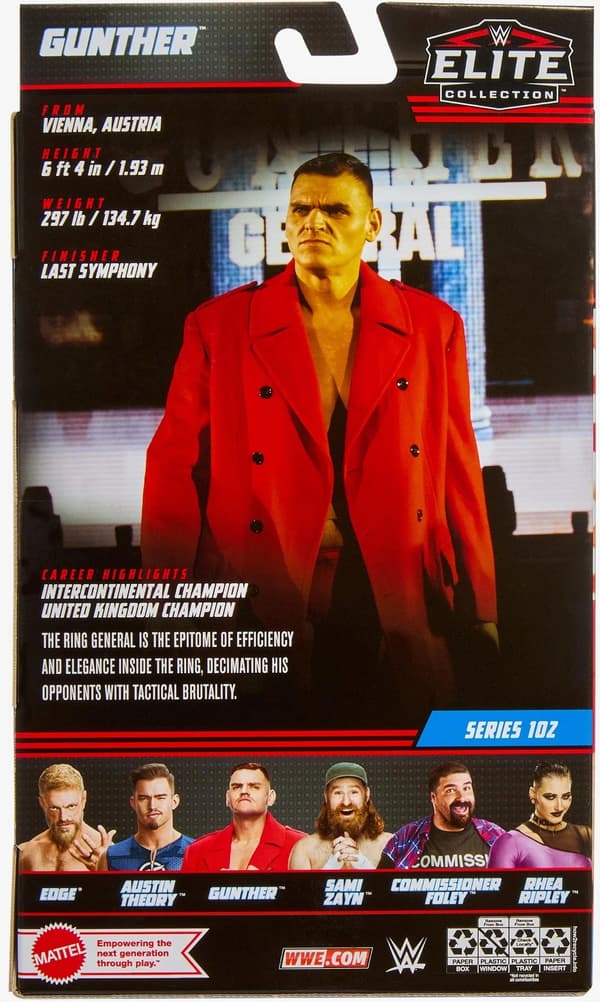 MATTEL WWE Elite Gunther Figure