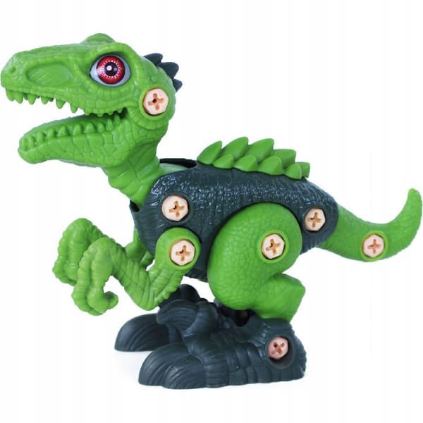 Rappa Screw-in Dinosaur: Velociraptor with a battery-powered screwdriver