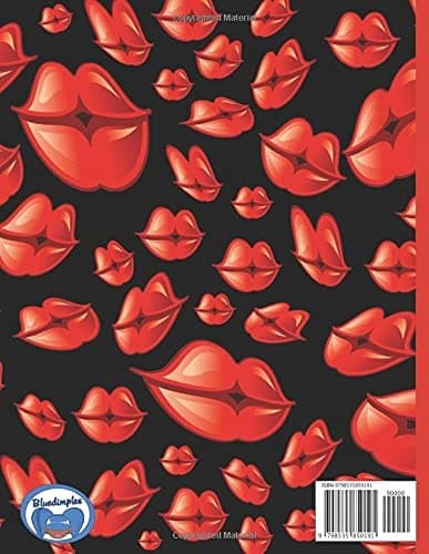NOTEBOOK: Red Lips 8.5" x 11", 300 pages