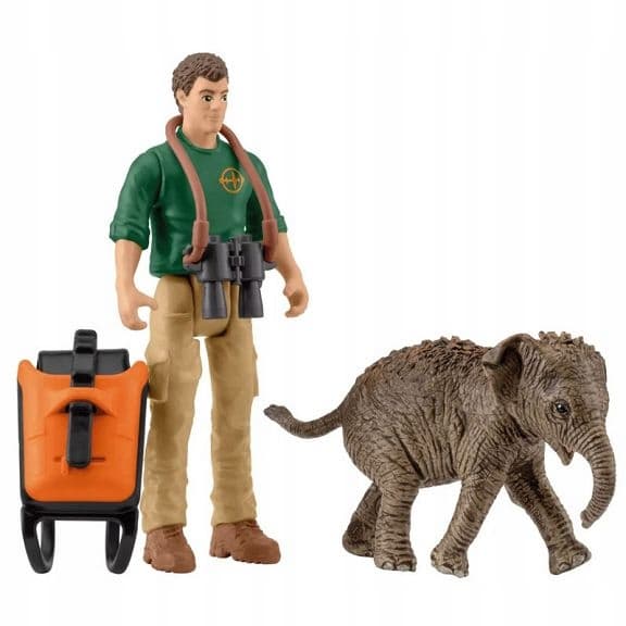 Schleich Jungle Explorer with Baby Elephant 81476