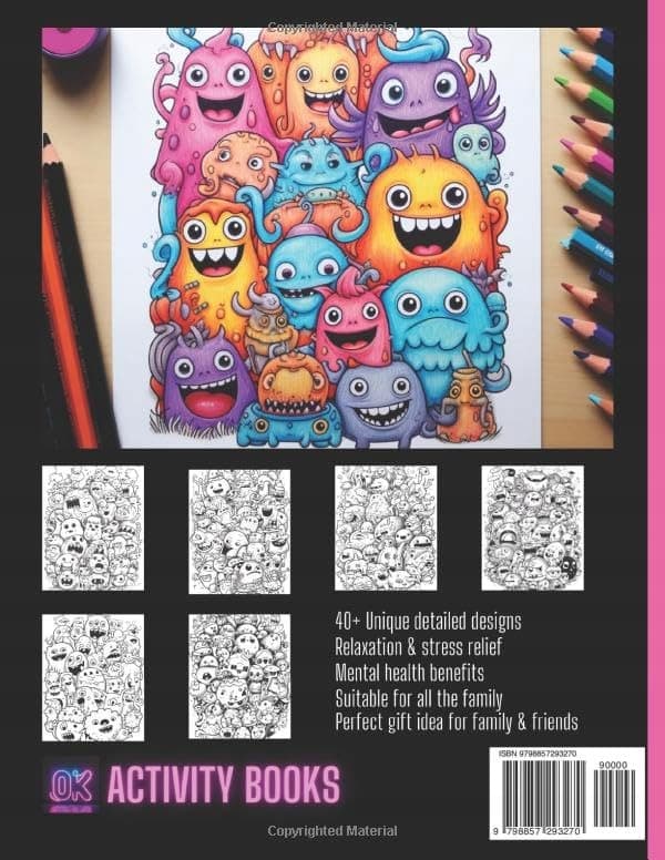 Doodle Graffiti Vol. 3: Cute Little Monsters Colouring Book: Adorable Creatures