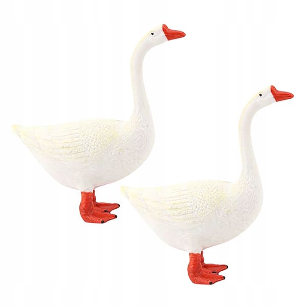 2 COLLECTOR’S ITEMS: MINI PLASTIC DECORATIVE GEESE