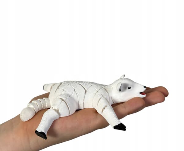 Cute 3D segmented lamb – a charming, flexible figurine, a toy