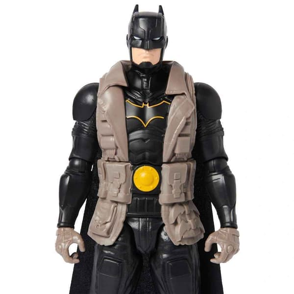 DC COMICS BATMAN FIGURE, 30 CM, BLACK OUTFIT, BROWN CAPE