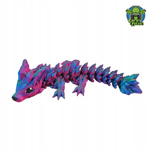 Crystal Wolfhound M Articulated Dragon – Aurora Dungeons and Prints