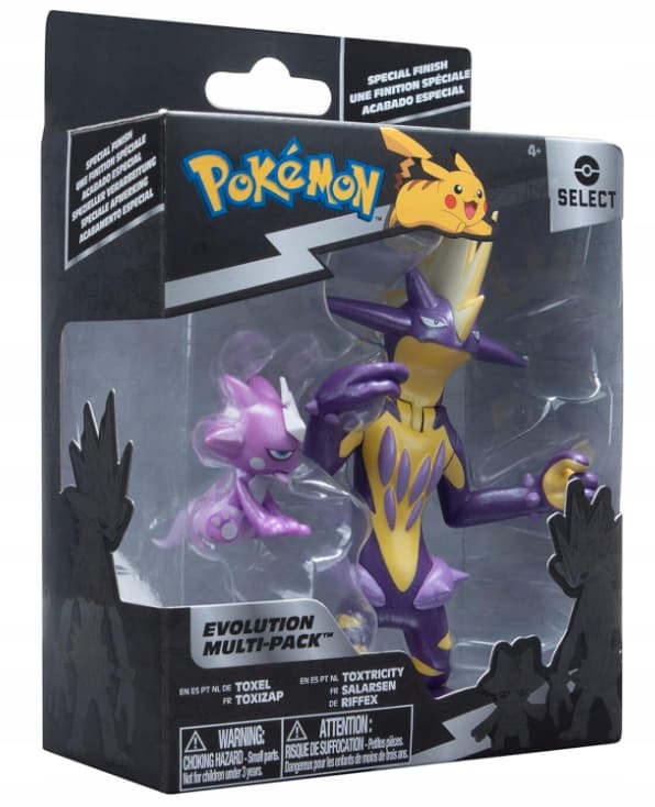 SET OF 2 POKÉMON SELECT EVOLUTION PACK TOXEL & TOXTRICITY FIGURES – TOY