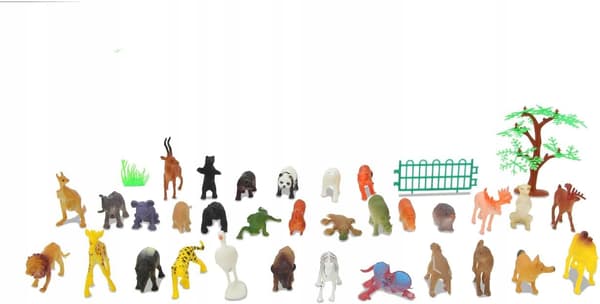 Wild Animals Figurine Toy Set – 53 pieces